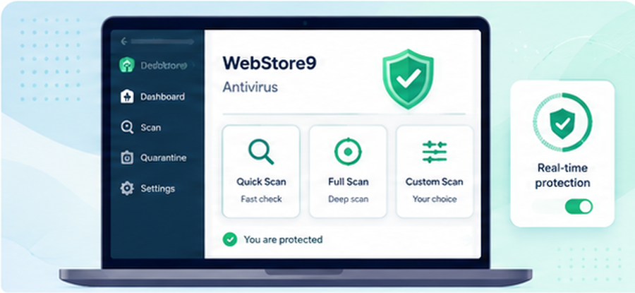 Antivirus features visual