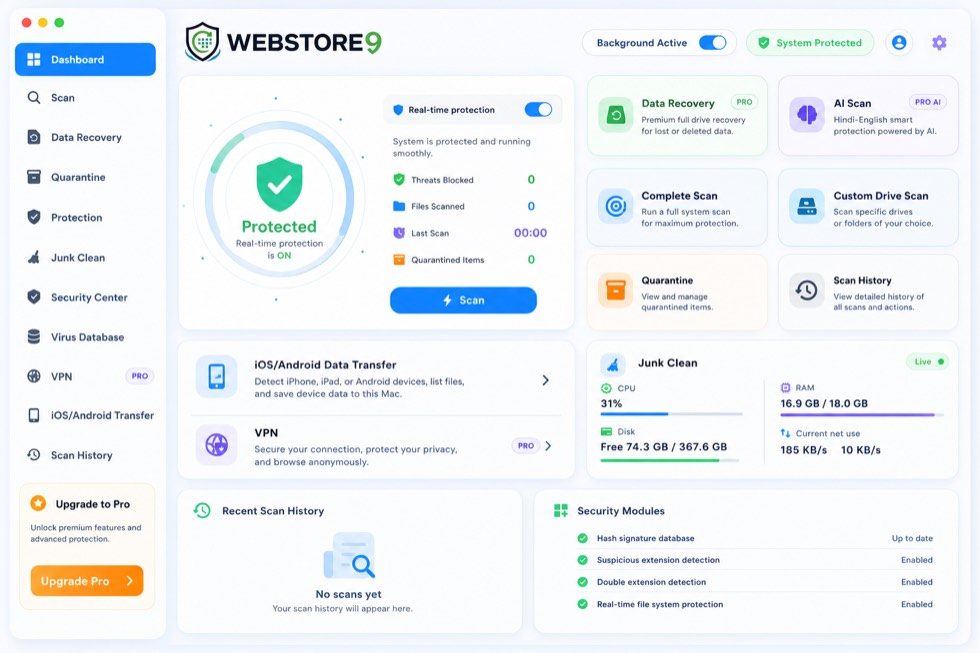 Antivirus Software in India by WebStore9 Solution